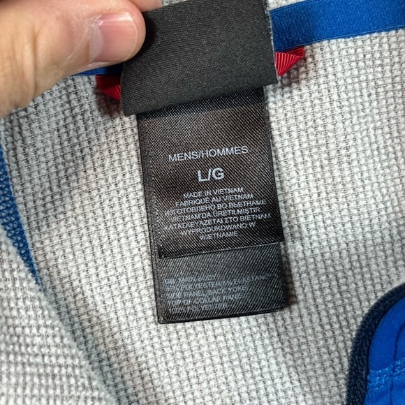 The North Face Large FlashDry Lightweight Blue Gray Full Zip Vest Stretch Cotton - Picture 8 of 12